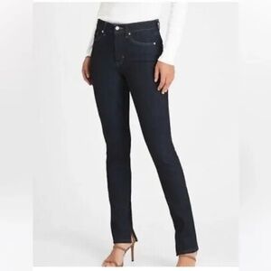 BANANA REPUBLIC High Rise Slim Stiletto Jeans in a dark blue wash size petite 26